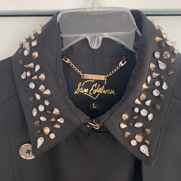 Sam Edelman Black Studded Peacoat - Picture 2 of 4